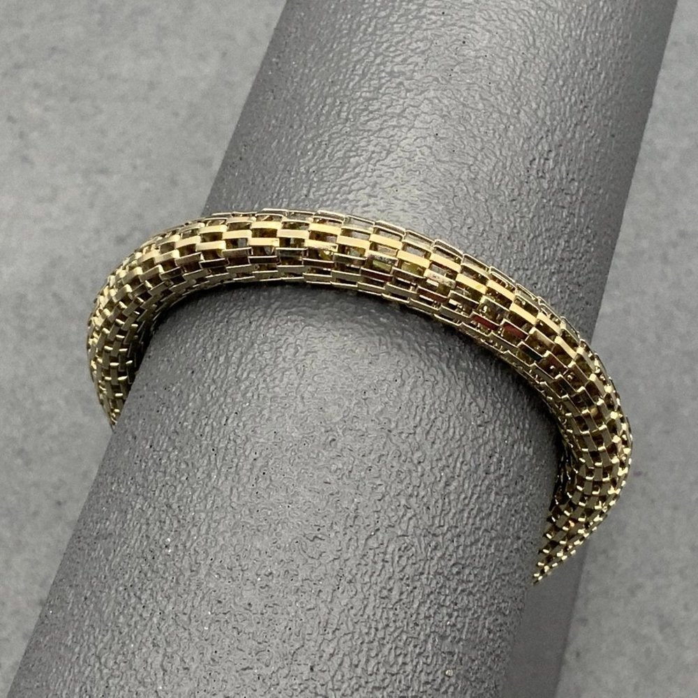 Silver Mesh Slinky Bracelet Retro 80s
